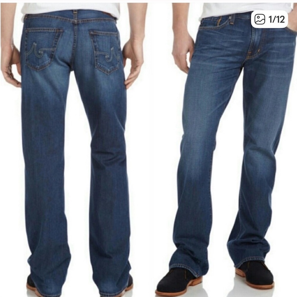AG Adriano Goldschmied Men's Indigo Bootcut Jeans